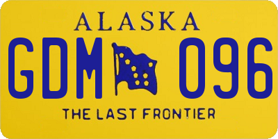 AK license plate GDM096