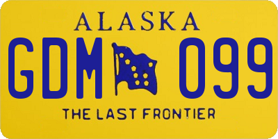 AK license plate GDM099