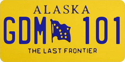 AK license plate GDM101