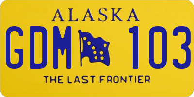 AK license plate GDM103