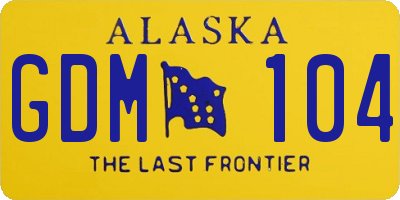 AK license plate GDM104