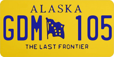 AK license plate GDM105