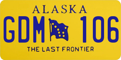 AK license plate GDM106