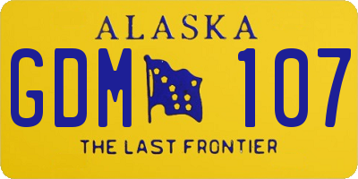 AK license plate GDM107