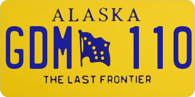AK license plate GDM110