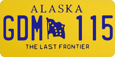 AK license plate GDM115