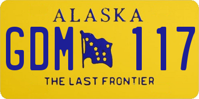 AK license plate GDM117
