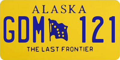 AK license plate GDM121