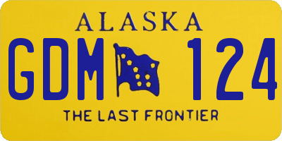 AK license plate GDM124
