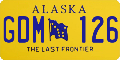AK license plate GDM126