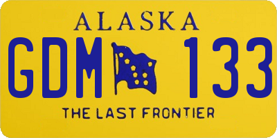 AK license plate GDM133