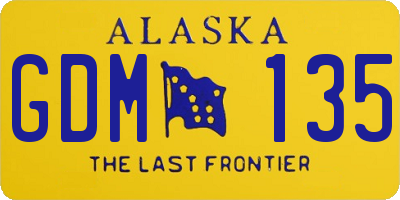AK license plate GDM135