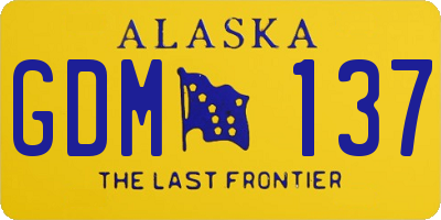 AK license plate GDM137
