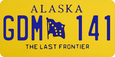 AK license plate GDM141