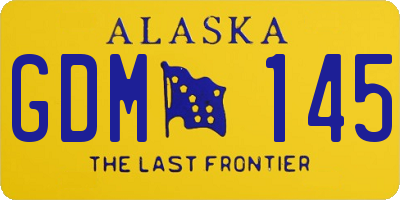 AK license plate GDM145