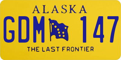 AK license plate GDM147