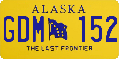 AK license plate GDM152