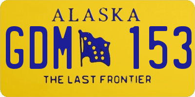 AK license plate GDM153