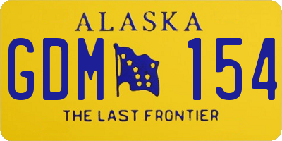 AK license plate GDM154