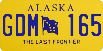 AK license plate GDM165