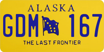 AK license plate GDM167