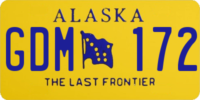 AK license plate GDM172