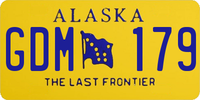AK license plate GDM179