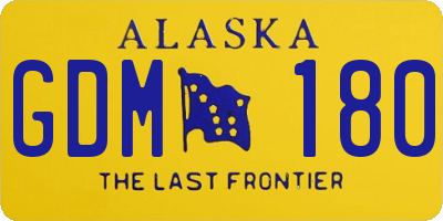 AK license plate GDM180