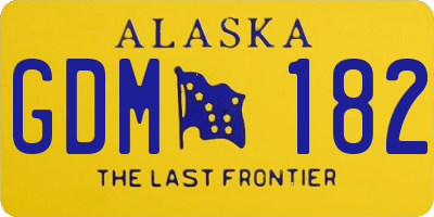 AK license plate GDM182