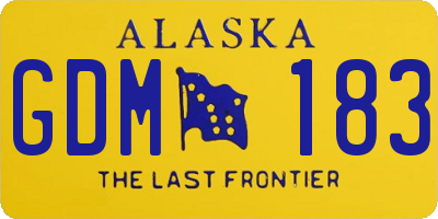 AK license plate GDM183
