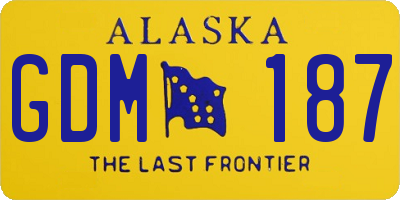 AK license plate GDM187