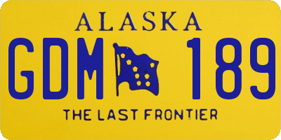 AK license plate GDM189