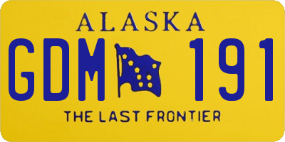 AK license plate GDM191
