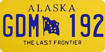 AK license plate GDM192