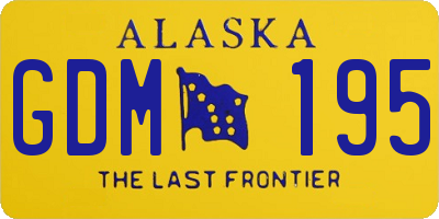 AK license plate GDM195