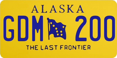 AK license plate GDM200