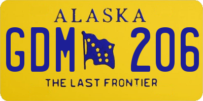 AK license plate GDM206
