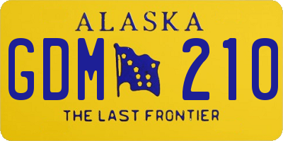 AK license plate GDM210