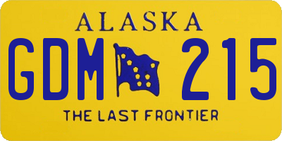 AK license plate GDM215
