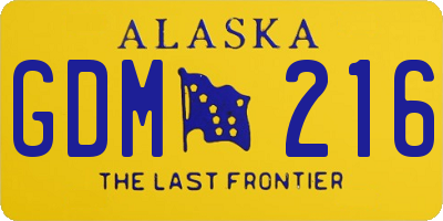 AK license plate GDM216