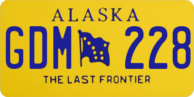 AK license plate GDM228