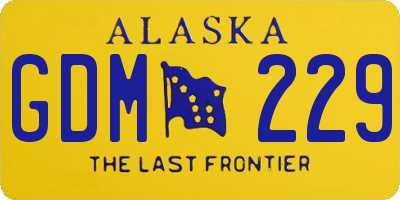 AK license plate GDM229