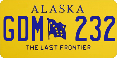 AK license plate GDM232