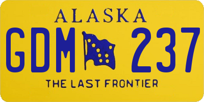 AK license plate GDM237