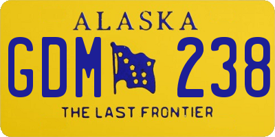 AK license plate GDM238