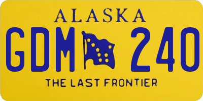 AK license plate GDM240