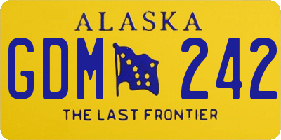 AK license plate GDM242
