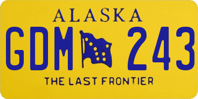 AK license plate GDM243
