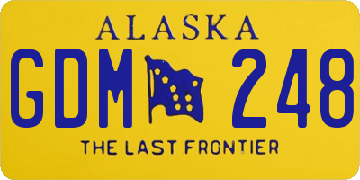 AK license plate GDM248
