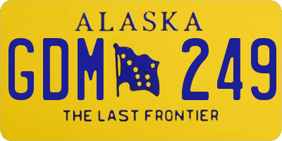 AK license plate GDM249